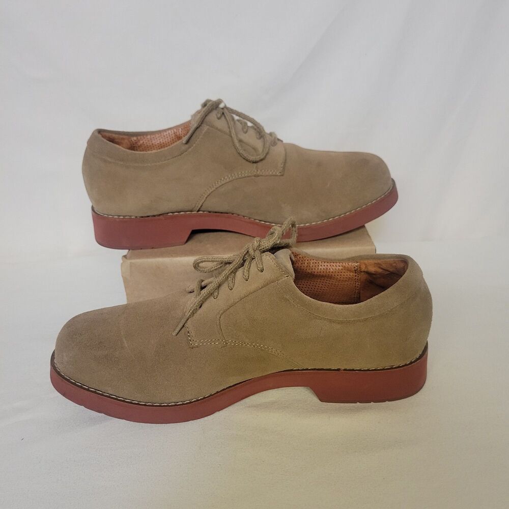 Authentic BASS US Size 9.5 M 125 Tan Suede Leather Lace-Up Shoes‎